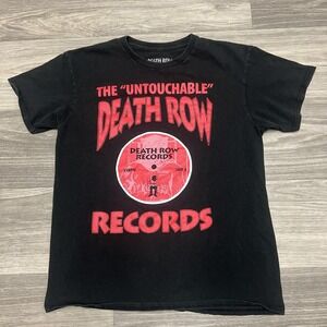 Death Row Records T Shirt Adult M Black Red Untouchable BDSM Goth Punk Grunge
